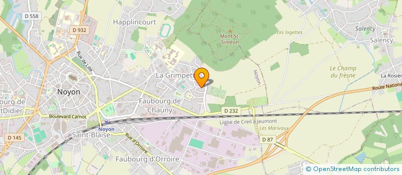 localisation de l'entreprise LES COEURS DE LA CATHEDRALE DE NOYON à NOYON