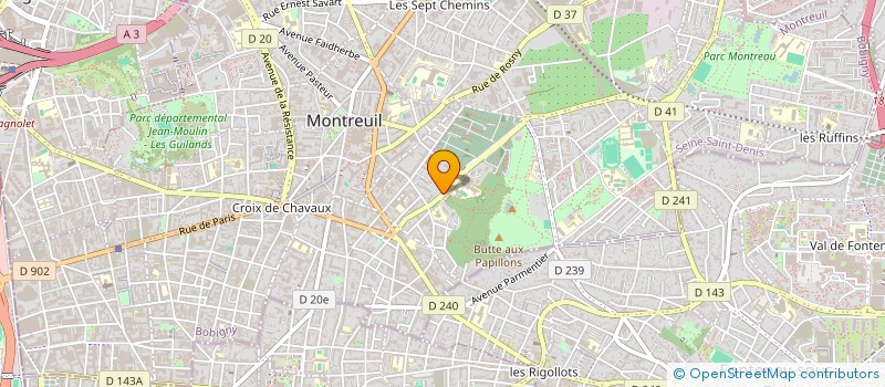 localisation de l'entreprise LES COEURS DE PARIS à MONTREUIL