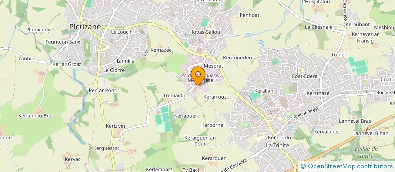 localisation de l'entreprise LES COEURS ENCHANTES à PLOUZANE