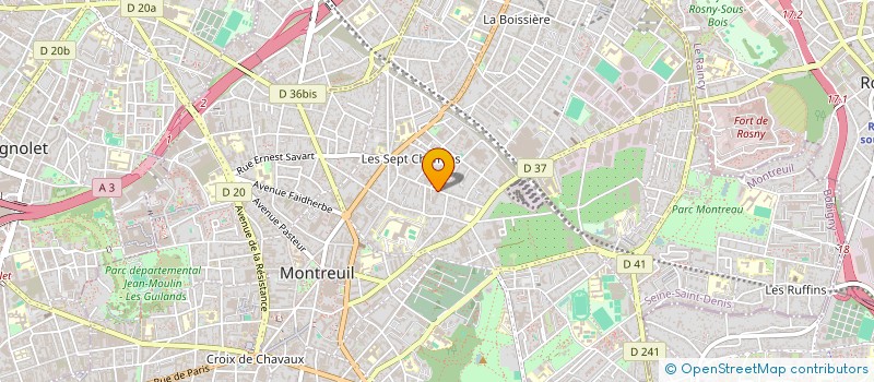 localisation de l'entreprise LES COEURS PURS ET AUTRES DENREES à MONTREUIL