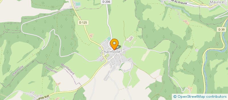 localisation de l'entreprise LES COFFRETS DU TERROIR COMTOIS à CHARMOILLE