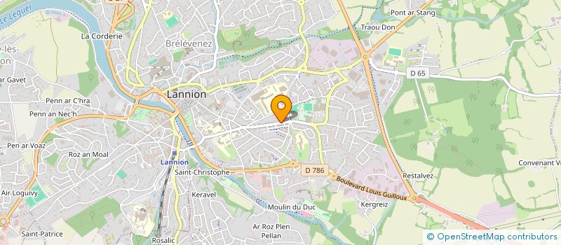 localisation de l'entreprise LES COIFFEURS SCULPTEURS à LANNION