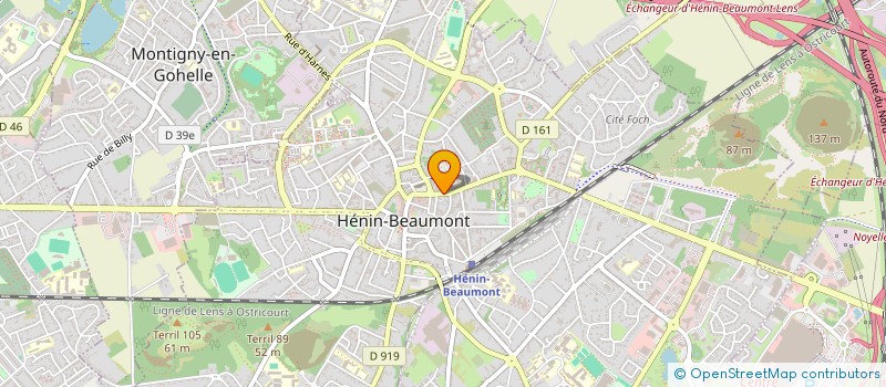 localisation de l'entreprise LES COIFFURE  HENIN-BEAUMONT
