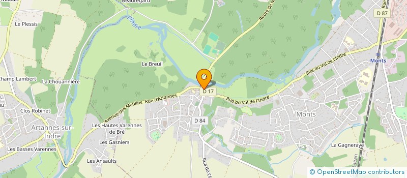 localisation de l'entreprise LES COIFFURES D'EVA  MONTS