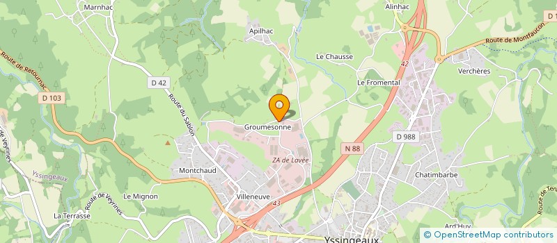 localisation de l'entreprise LES COLIBR'YSS  YSSINGEAUX