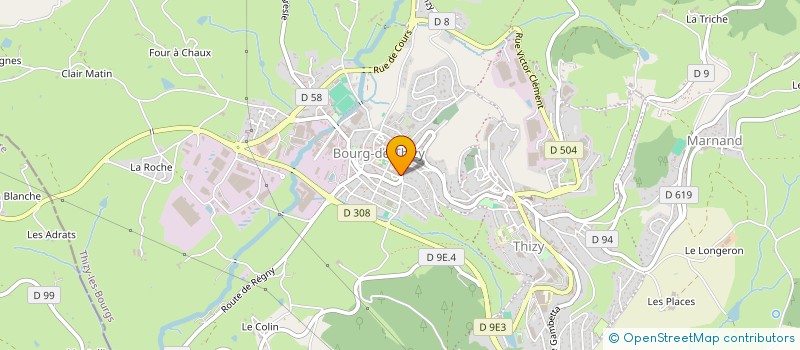 localisation de l'entreprise LES COLIBRIS à THIZY-LES-BOURGS