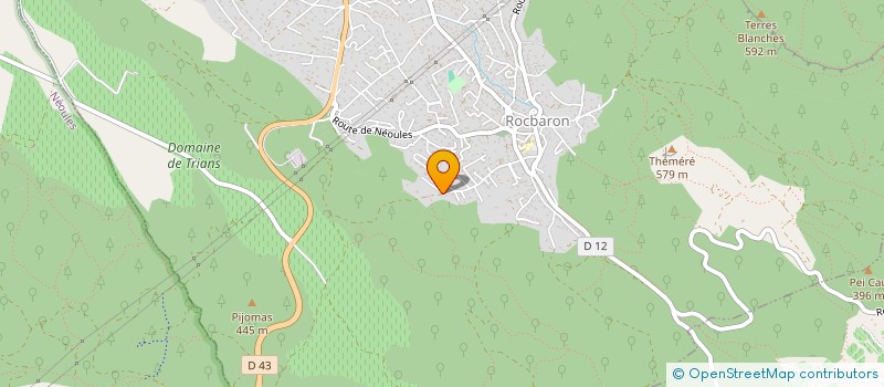 localisation de l'entreprise LES COLIS GOURMETS à ROCBARON