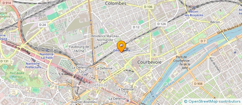 localisation de l'entreprise LES COLLEGIALES GESTION à COURBEVOIE