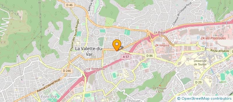 localisation de l'entreprise LES COLLES à LA VALETTE-DU-VAR