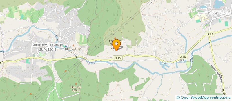 localisation de l'entreprise LES COLLINES  BESSE-SUR-ISSOLE