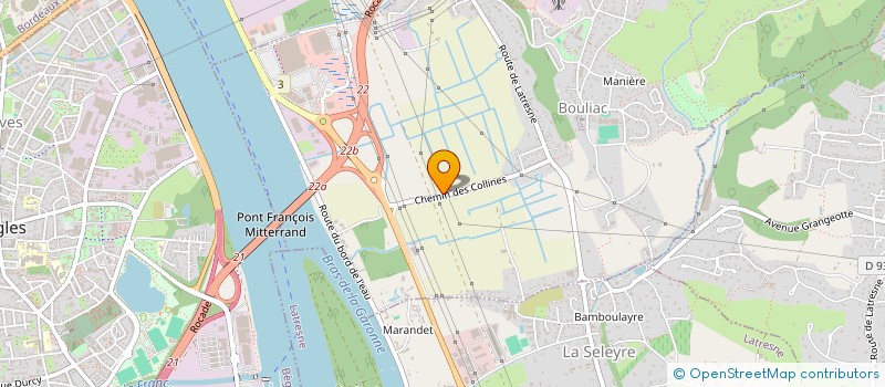 localisation de l'entreprise LES COLLINES  BOULIAC