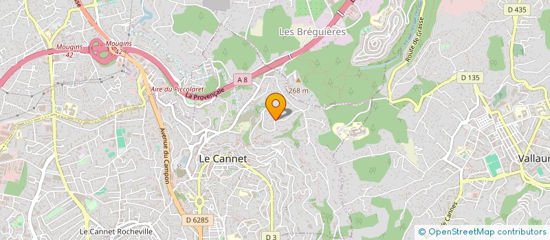 localisation de l'entreprise LES COLLINES à LE CANNET