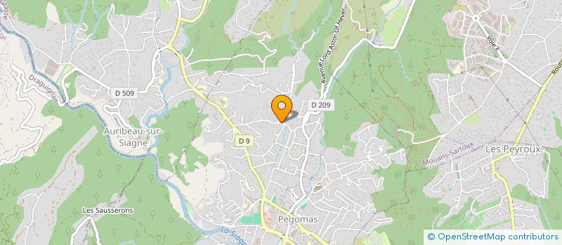 localisation de l'entreprise LES COLLINES  PEGOMAS