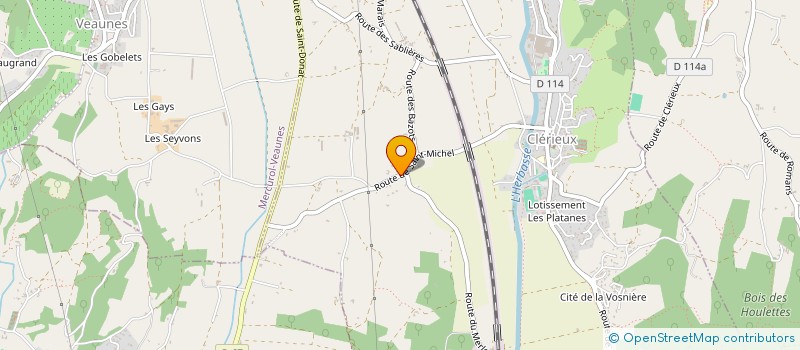 localisation de l'entreprise LES COLLINES  CLERIEUX