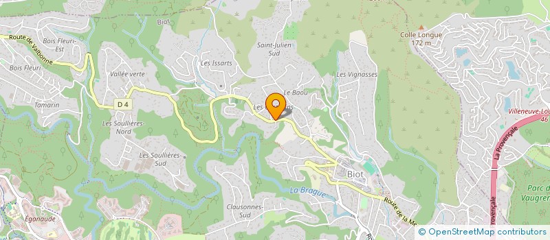 localisation de l'entreprise LES COLLINES DE BIOT  BIOT