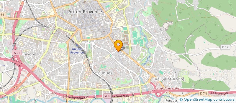 localisation de l'entreprise LES COLLINES DE BOUENHOURE  AIX EN PROVENCE