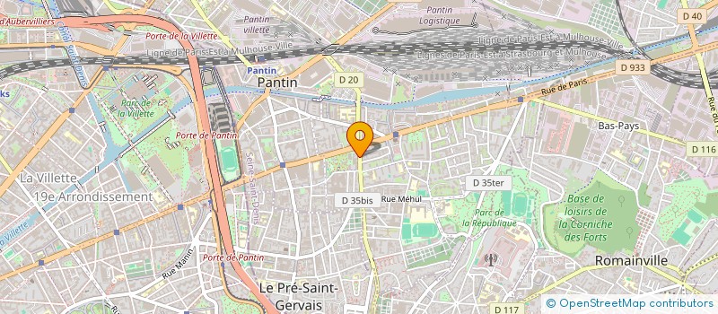 localisation de l'entreprise LES COLOMBES  PANTIN