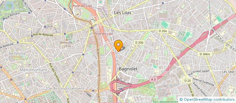 localisation de l'entreprise LES COLOMBES à BAGNOLET