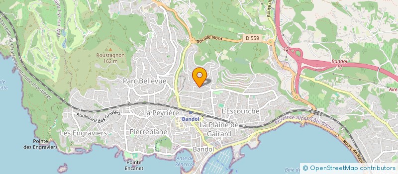 localisation de l'entreprise LES COLOTIS DU LOTISSEMENT DE VALLONGUE  BANDOL