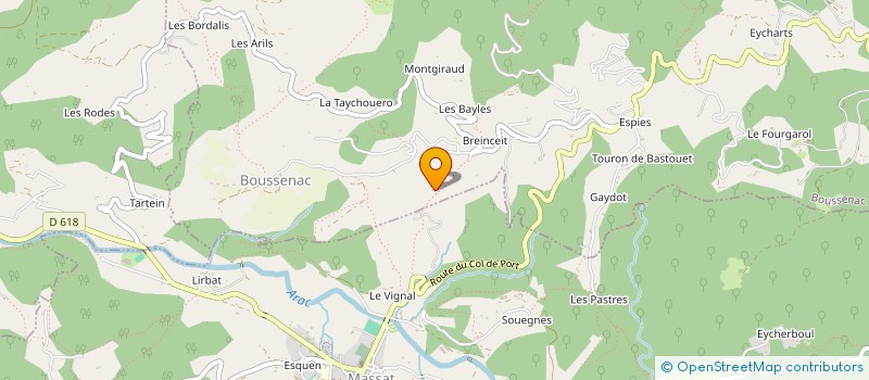 localisation de l'entreprise LES COLPORTEUSES à MASSAT