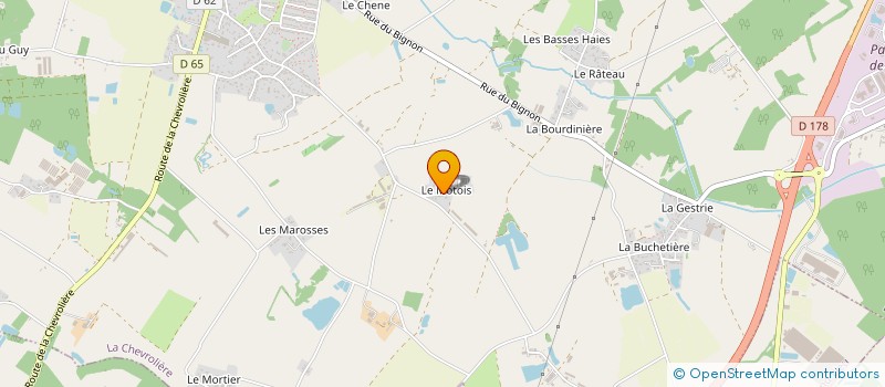 localisation de l'entreprise LES COLVERTS à LA CHEVROLIERE