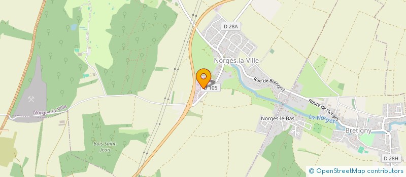 localisation de l'entreprise LES COLVERTS  NORGES-LA-VILLE