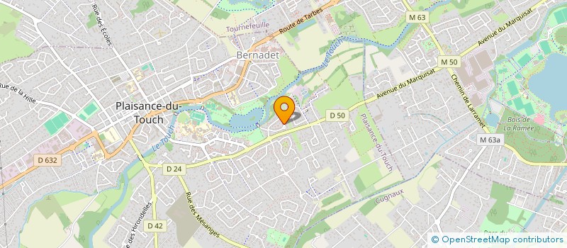 localisation de l'entreprise LES COLVERTS  PLAISANCE-DU-TOUCH