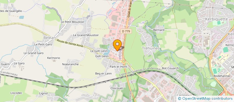 localisation de l'entreprise LES COM' D'ABORD  PLESCOP