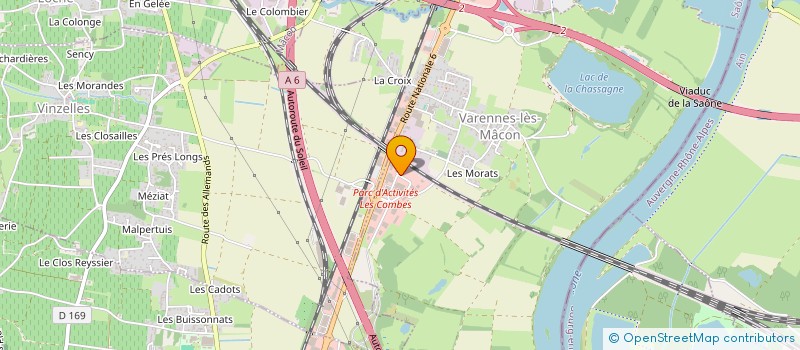localisation de l'entreprise LES COMBES 2 à VARENNES-LES-MACON