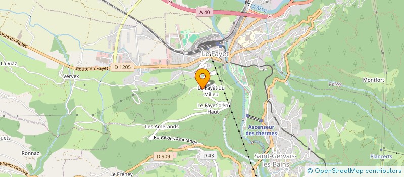 localisation de l'entreprise LES COMBES  SAINT-GERVAIS-LES-BAINS