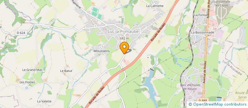 localisation de l'entreprise LES COMBETTES  LUC-LA-PRIMAUBE