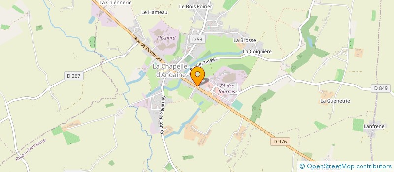 localisation de l'entreprise LES COMBUSTIBLES CHAPELLOIS à RIVES D'ANDAINE
