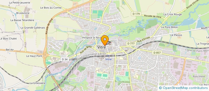 localisation de l'entreprise LES COMEDIENS DU DIMANCHE  VITRE