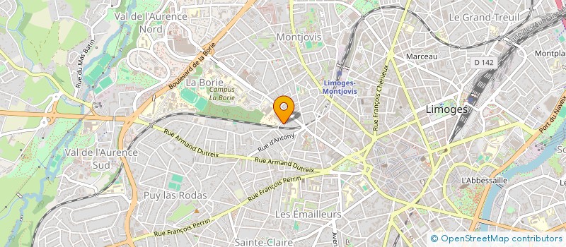 localisation de l'entreprise LES COMETES à LIMOGES