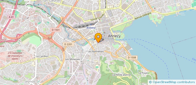 localisation de l'entreprise LES COMMERCANTS DU FAUBOURG SAINTE CLAIRE à ANNECY