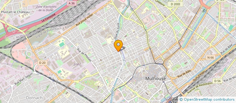 localisation de l'entreprise LES COMMERCANTS NON SEDENTAIRES HT-RHIN  MULHOUSE