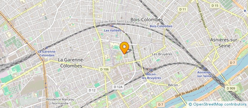 localisation de l'entreprise LES COMMERCES DES BRUYERES à BOIS-COLOMBES