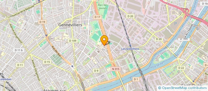 localisation de l'entreprise LES COMMIS à GENNEVILLIERS
