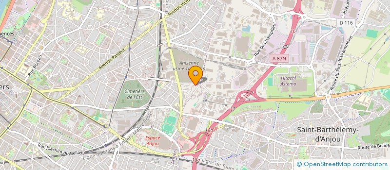 localisation de l'entreprise LES COMMUNAUTES EVANGELIQUES DU PLEIN SALUT EN SIGLE : LES CEPS à ANGERS