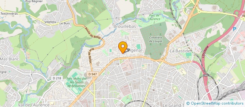 localisation de l'entreprise LES COMPAGNIES GRISES à LIMOGES