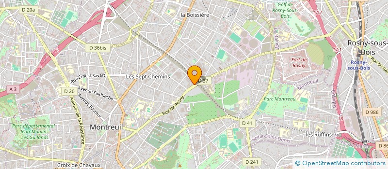 localisation de l'entreprise LES COMPAGNONS à MONTREUIL