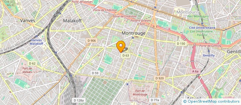 localisation de l'entreprise LES COMPAGNONS BATISSEURS FRANCILIENS  MONTROUGE