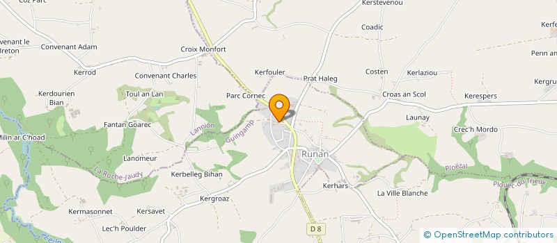 localisation de l'entreprise LES COMPAGNONS CHARPENTIERS ARMORICAINS à RUNAN