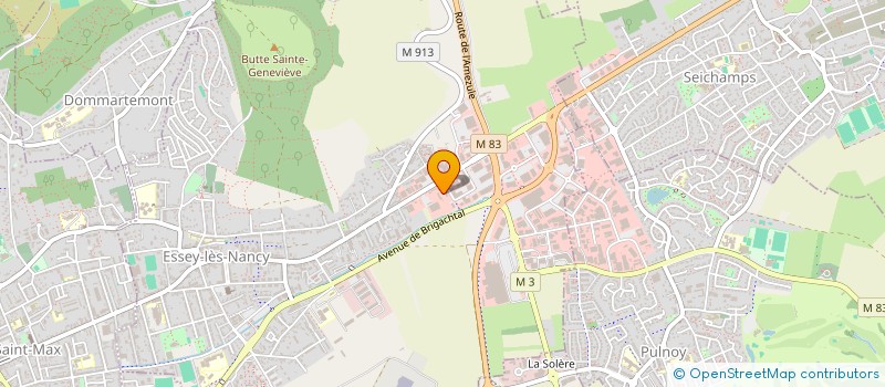 localisation de l'entreprise LES COMPAGNONS COUVREURS LORRAINS à ESSEY-LES-NANCY