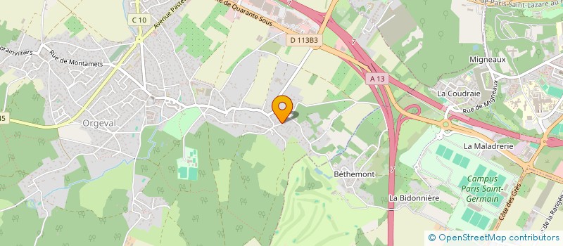 localisation de l'entreprise LES COMPAGNONS D ORGEVAL à ORGEVAL