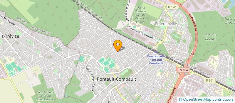 localisation de l'entreprise LES COMPAGNONS DE L'ARCHE à PONTAULT-COMBAULT