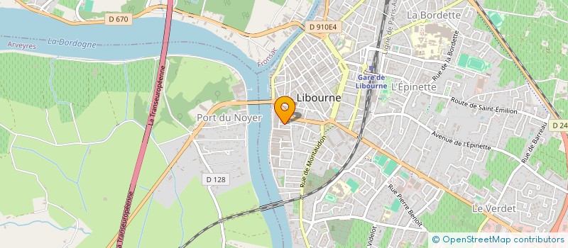 localisation de l'entreprise LES COMPAGNONS DE L'ARTISANAT  LIBOURNE