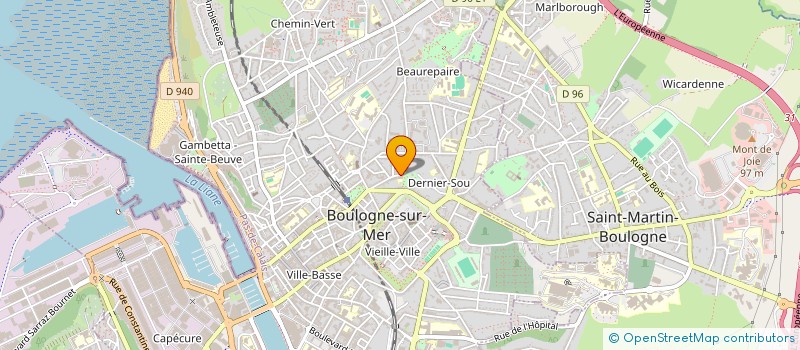 localisation de l'entreprise LES COMPAGNONS DE L'ETANCHEITE à BOULOGNE-SUR-MER