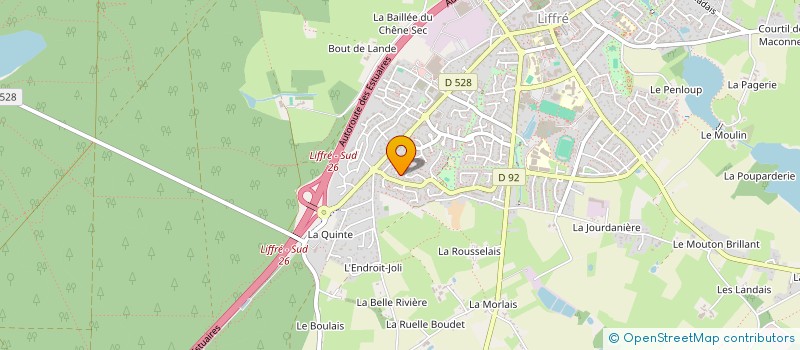 localisation de l'entreprise LES COMPAGNONS DE L'HERMINE  LIFFRE