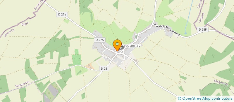 localisation de l'entreprise LES COMPAGNONS DE LA CHARME  SACQUENAY